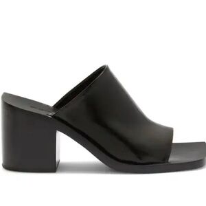 Jil Sander Black Block Heel Mules